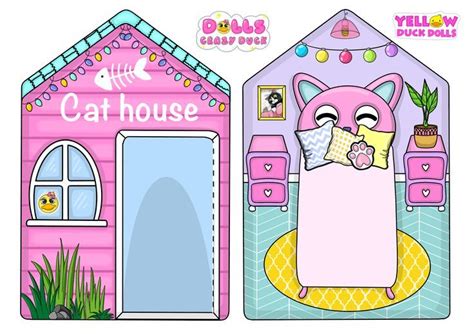 Paper craft Dollhouse Cats & New Paper dolls Mom | Paper doll house ...