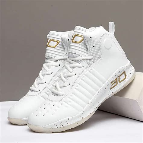 Hot Sale Men's White Basketball Shoes Men Ankle Boots Sneakers Athletic ...