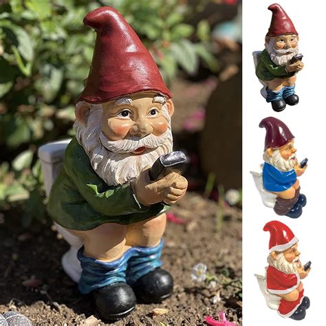 Resin Garden Gnomes Naughty Gnomes Funny Garden Gnomes Garden Decor on ...