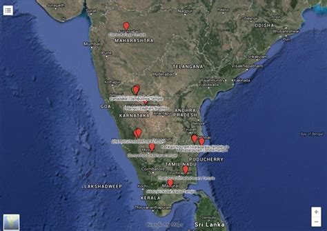 Tour (Map) of the Hindu Temples of South India • Approach Guides