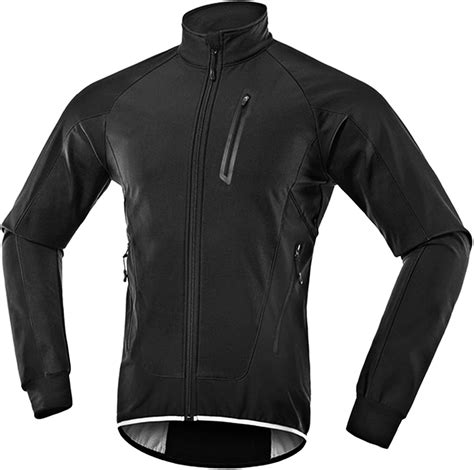 Mens Winter Warm Cycling Jacket, Waterproof Breathable Thermal Fleece ...