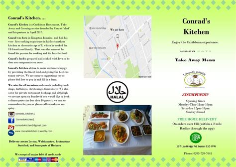 Just Eat Take Away Menu - Conrad's Kitchen