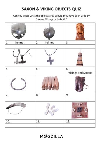 Anglo-Saxons & Vikings artefacts | Teaching Resources