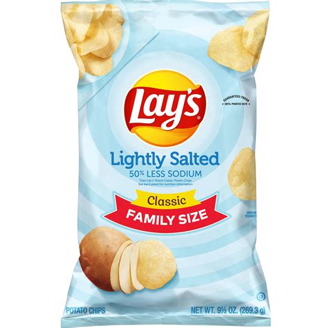 Lay's Potato Chips, Lightly Salted Classic Flavor, 9.5 oz Bag - Walmart.com - Walmart.com