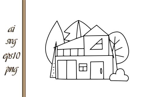 House Doodle Clipart Sketch Vector Graphic by IrynaShancheva · Creative ...