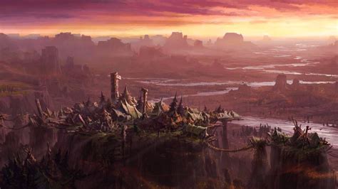 thunder bluff | Fantasy landscape, Landscape wallpaper, World of warcraft wallpaper