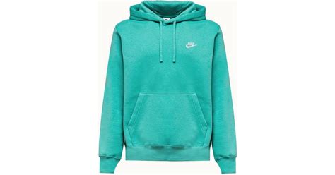 Nike Club Fleece Pullover Hoodie - Faded Teal/Faded Teal/White • Price