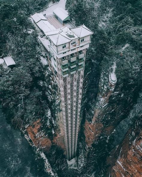 Breathtaking shot of The Bailong Elevator by @nk7 | Zhangjiajie, Desert ...