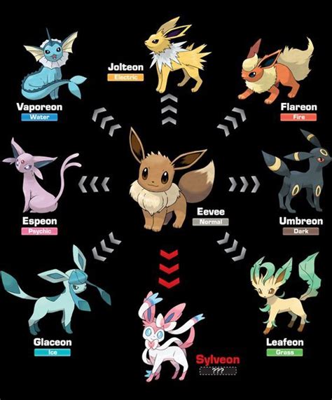 Pin by Alisha Rose on pokémons | Pokemon eevee evolutions, Pokemon eevee, Pokemon chart