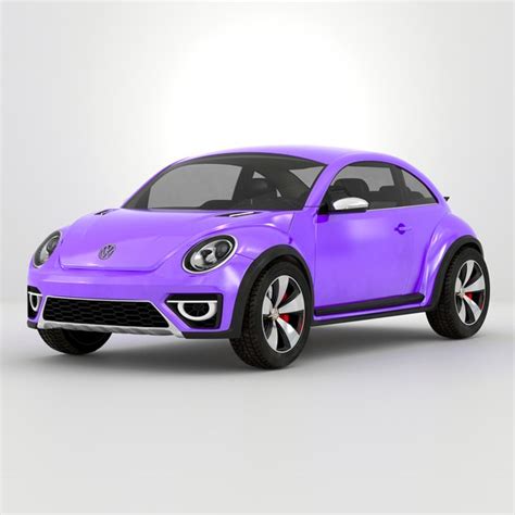 3d volkswagen beetle 2016 purple