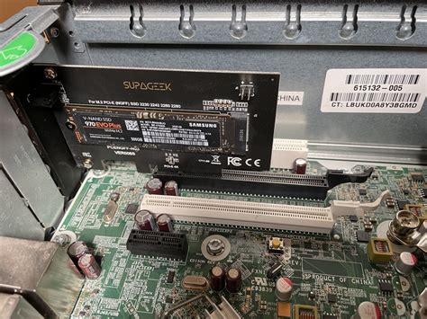 Install and boot from an NVMe SSD on a HP Compaq Elite 8300 SFF