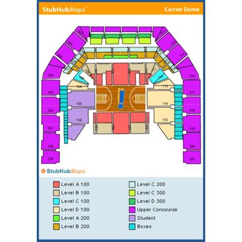 Carrier Dome Seating Chart with Seat Numbers Carrier Dome events and ...