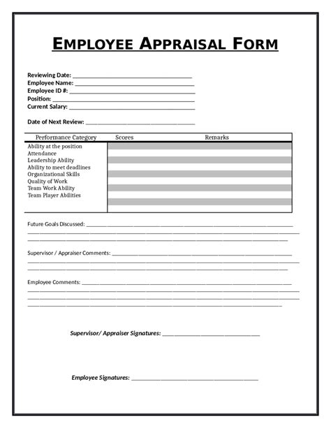 Printable Employee Evaluation Form Pdf - Printable Forms Free Online