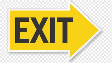 Exit sign Emergency exit Fire escape Sticker Road, road, angle, label, text png | PNGWing