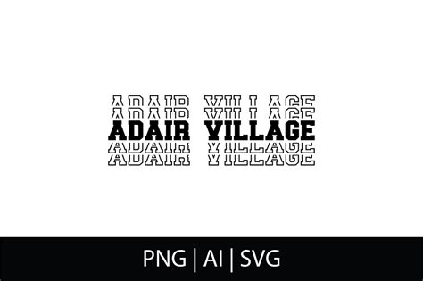 Stacked Adair Village Graphic by A Crafty Dad · Creative Fabrica