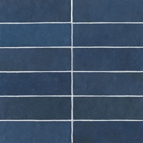 Cloé 2.5" x 8" Ceramic Tile in Blue | Bedrosians Tile & Stone