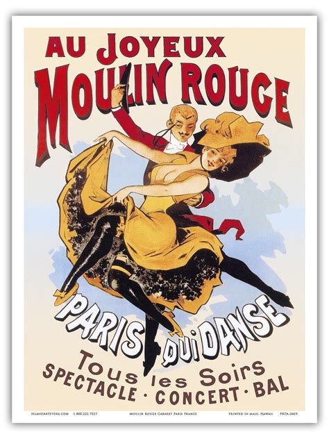 Paris France Moulin Rouge Cabaret Vintage Theater Art Poster Print | eBay in 2021 | Vintage ...