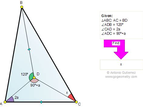 Geometry classes, Problem 507: Triangle, Interior Point, 120 Degrees ...