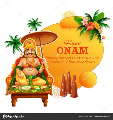 Illustration of King Mahabali in Onam background showing culture of Kerala | Happy onam, Onam ...