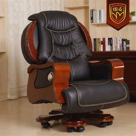 Niumai luxurious leather reclining chairs swivel office chair stylish ergonomic massage chair ...