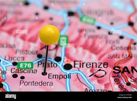 Empoli pinned on a map of Italy Stock Photo - Alamy