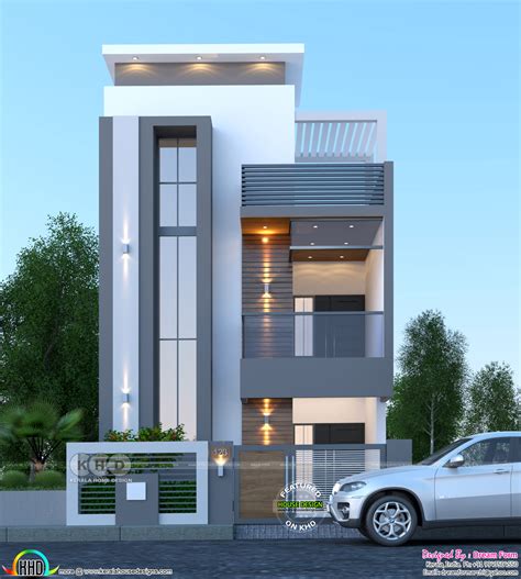 4 bedrooms 2250 sq.ft modern duplex home design. - Kerala Home Design and Floor Plans - 9K ...