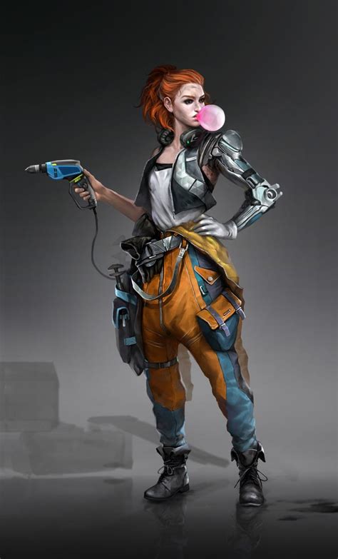 ArtStation - back to work, Valeriya Dryzhak | Cyberpunk character, Sci ...