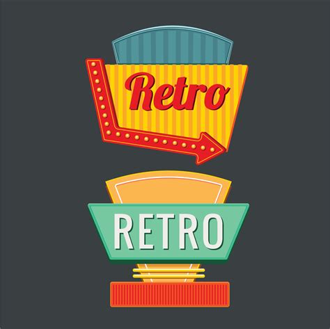 Vintage or Retro signs Template Set 224346 Vector Art at Vecteezy