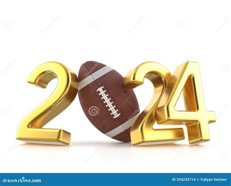 American Football Ball New Year Stock Illustration - Illustration of ...