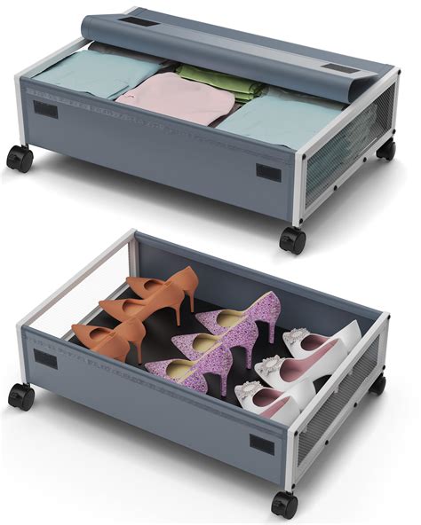 MixcMax Under Bed Storage with Wheels - Rolling Underbed Storage ...