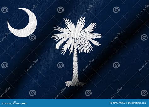 3D Flag of South Carolina Waving Stock Illustration - Illustration of closeup, politics: 269779855