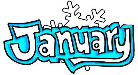 January Calendar Clipart