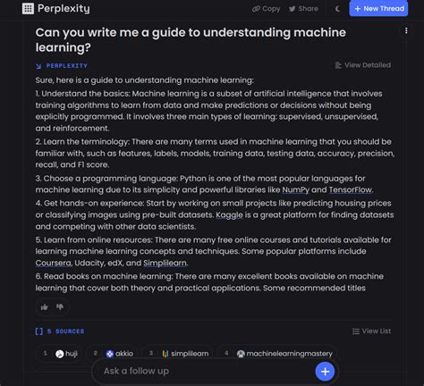 Guide to machine learning as written by Perplexity : r/PerplexityAI