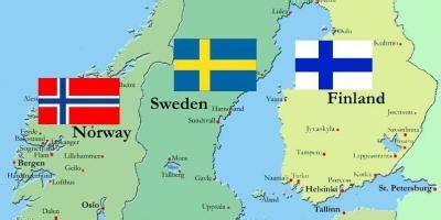 Map of Sweden and surrounding countries - Sweden surround countries map ...