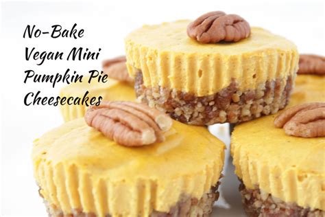 No-Bake Vegan Mini Pumpkin Pie Cheesecakes - Simply Plant Based Kitchen