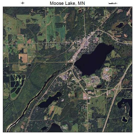 Aerial Photography Map of Moose Lake, MN Minnesota