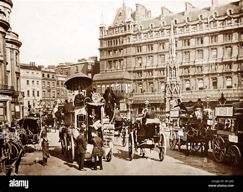 Charing Cross Hotel, London, Victorian period Stock Photo - Alamy