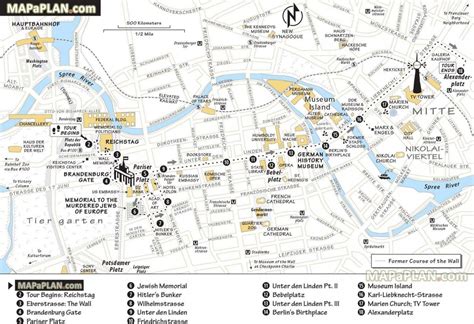 Berlin walking tour map - Walking tour of berlin map (Germany)