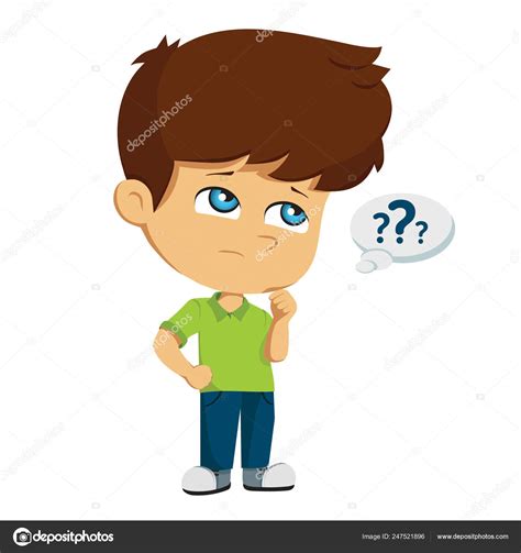 Vector illustration of Cartoon Boy thinking — Stock Vector © katty-bel ...