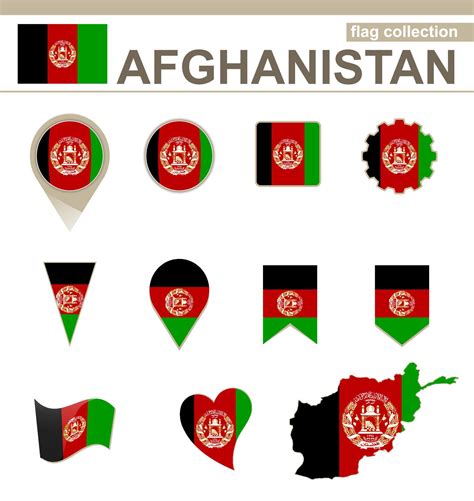 Afghanistan Flag Collection 5463958 Vector Art at Vecteezy