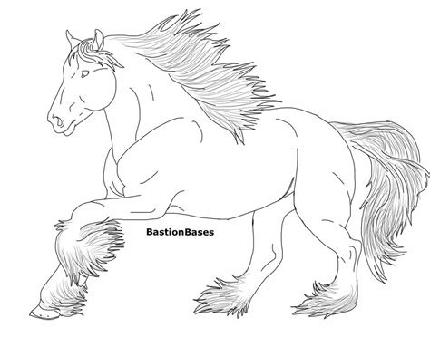 FREE Clydesdale Mare Lineart!!! by BastionBases on DeviantArt