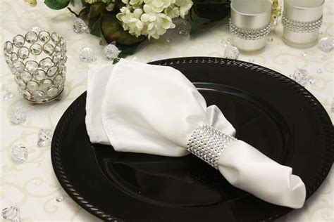 Satin Napkins White