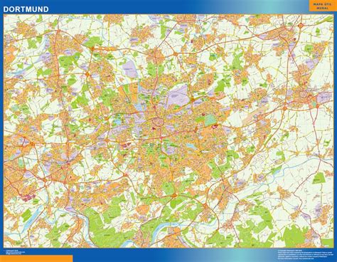 Dortmund wall map in Germany | Wall maps of countries of the World