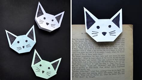 Paper BOOKMARK "CAT" | Easy Origami Tutorial DIY by ColorMania - YouTube