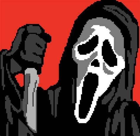 I drew ghostface as pixel art :) : r/deadbydaylight