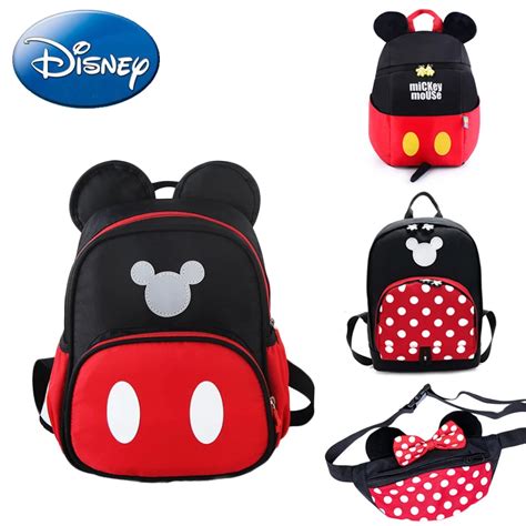 Disney 2019 New Mickey Mouse Backpack Kids Girls Boy School Bag Cute Children Backpacks ...