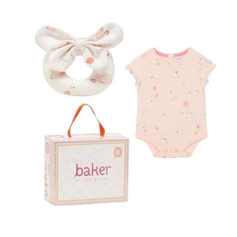 Ted Baker Baby Girls Vest Romper Bodysuit Rattle Soft Toy Gift 12-18 ...