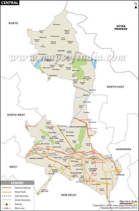 Central Delhi District Map