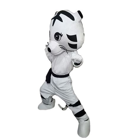 High Quality Lovely Taekwondo White Tiger Mascot Costume