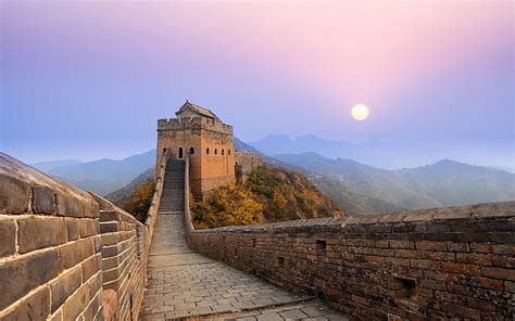 Great Wall China Sunrise-High Quality HD Wallpaper | Wallpaperbetter